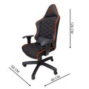 Ver imagem 3 de Cadeira Escritório Gamer Corino com Relax Preto/Laranja