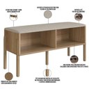 Ver imagem 4 de Sapateira Banco Hall de Entrada Pés Madeira Moss A03 Hanover Roble