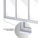 Ver imagem 4 de Porta de Alumínio de Correr Lateral 3 Folhas Móveis Vidro Temperado 235x250cm Lucasa Eccellente