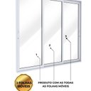 Ver imagem 5 de Porta de Alumínio de Correr Lateral 3 Folhas Móveis Vidro Temperado 235x250cm Lucasa Eccellente Branco