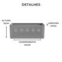 Ver imagem 7 de Cesto Flow Organizador Multiuso 34x27x15cm Chumbo