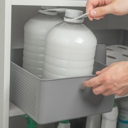 Cesto Flow Organizador Multiuso 34x27x15cm Chumbo - 5
