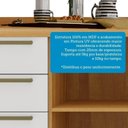 Ver mais imagens de Cozinha Compacta Modulada 100% MDF 2 Peças 4 Portas Torre Quente e Tampo 194cm Vicenza Espresso Móveis Branco/Amêndoa
