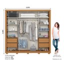 Ver imagem 3 de Guarda-roupa Casal 2 Portas Deslizantes 4 Gavetas Sintra