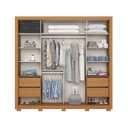 Ver imagem 4 de Guarda-roupa Casal 2 Portas Deslizantes 4 Gavetas Sintra