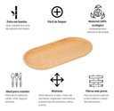 Ver imagem 4 de Kit 2 Bandeja Bambu Oval 24cm Travessa Ecokitchen - Mimo Style