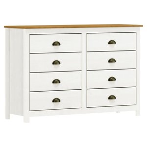 Cômoda Topázio 8 Gavetas Branco/freijó - Finestra Móveis