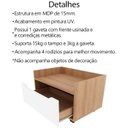 Ver imagem 3 de Balcao Gabinete 60 Cm 1 Gaveta e 4 Rodizios Bn3647 Amendoa Branco Tecno Mobili