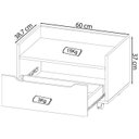 Ver imagem 4 de Balcao Gabinete 60 Cm 1 Gaveta e 4 Rodizios Bn3647 Amendoa Branco Tecno Mobili