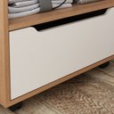 Ver imagem 5 de Balcao Gabinete 60 Cm 1 Gaveta e 4 Rodizios Bn3647 Amendoa Branco Tecno Mobili