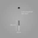 Ver imagem 2 de Pendente Glicinia Preto Fosco LED 5W 2700k KY007 Starlux ST2564