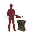 Ver imagem 3 de Vaso Planta 50x25 Jardineira Floreira Suporte Polietileno BGPLASTICOS V550S VINHO BORDO 021