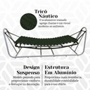 Ver imagem 3 de Rede Suspensa Moderna em Trico Nautico com Pintura Eletrostatica Verde