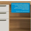 Ver mais imagens de Cozinha Compacta Modulada 100% MDF 2 Peças 4 Portas Torre Quente e Tampo 194cm Vicenza Espresso Móveis Bege/Amêndoa/Off White