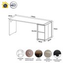 Ver imagem 3 de Mesa Escrivaninha 170cm X 60cm e Armário 2 Portas F5 Office Cor:cinza