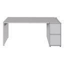 Ver imagem 5 de Mesa Escrivaninha 170cm X 60cm e Armário 2 Portas F5 Office Cor:cinza