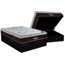 Ver imagem 1 de Conjunto Box Baú Casal: Colchão Espuma Ortobom Superpocket Sleep King + Base Crc Suede Black(