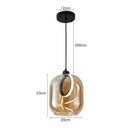Ver imagem 4 de Lustre Pendente Nordecor Ruzo 2793 Âmbar / Preto Led Bivolt Ambar / Preto 2793