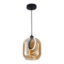 Ver imagem 3 de Lustre Pendente Nordecor Ruzo 2793 Âmbar / Preto Led Bivolt Ambar / Preto 2793