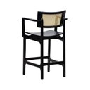 Ver imagem 3 de Banqueta Alta Bistrô Apollo com Braços Madeira Maciça Encosto Telinha Assento Anatômico Madeira