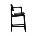 Ver imagem 5 de Banqueta Alta Bistrô Apollo com Braços Madeira Maciça Encosto Telinha Assento Anatômico Madeira