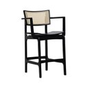 Ver imagem 1 de Banqueta Alta Bistrô Apollo com Braços Madeira Maciça Encosto Telinha Assento Anatômico Madeira