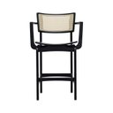 Ver imagem 4 de Banqueta Alta Bistrô Apollo com Braços Madeira Maciça Encosto Telinha Assento Anatômico Madeira