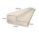 Ver imagem 2 de Moldura Externa Isopor (eps) com Revestimento Cimentício 10x4 Cm (kit 10 Unidades)