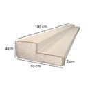 Ver imagem 2 de Moldura Externa Isopor (eps) com Revestimento Cimentício 10x4 Cm (kit 10 Unidades)