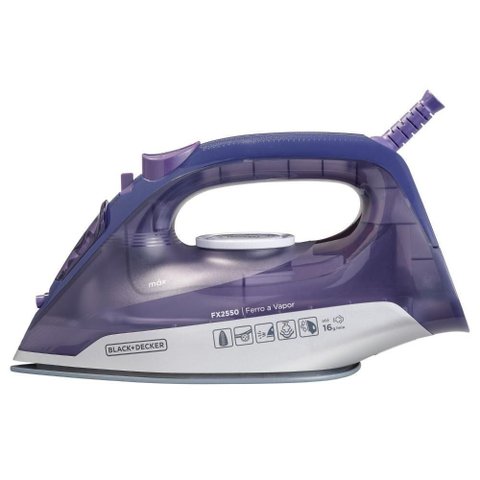 Ferro de Passar Black Decker a Vapor FX2550 Roxo 110V