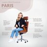 Cadeira de Escritório Moderna Alta Presidente Paris:marrom - 2