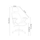 Ver imagem 7 de Cadeira de Escritório Moderna Alta Presidente Paris:marrom