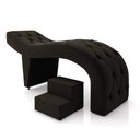 Ver imagem 1 de Maca de Estética para Massagem Cílios Fixa Lash Estofada com Escada Veludo Marrom G83 - Gran Belo Ma