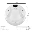 Ver imagem 2 de Banheira Redonda Siberia Completa com Hidro em Acrílico - 127v