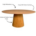 Ver imagem 2 de Mesa de Jantar Cone Oval 150x90 Cm Tampo Cinamomo Base Cinamomo