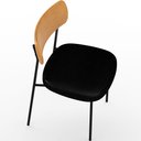 Ver imagem 6 de Kit 04 Cadeira para Sala de Jantar Melina L02 Couríssimo Preto Couríssimo Whisky - Lyam Decor