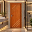 Ver imagem 6 de Folha de Porta R30K 210x80 MDF Pintura UV Frisada:Mogno