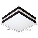Ver imagem 2 de Plafon Bilbao Preto P/4 Lâmpadas 20w 36x36cm Tualux