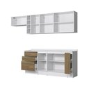 Ver imagem 4 de Armário de Cozinha Completa Garrafeiro 100% Mdf 280cm Branco/nogueira Celeste Kappesberg