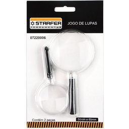 Lupa de mão aumento com 2 peças 50mm / 65mm - Starfer - 2