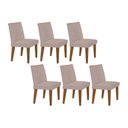 Ver imagem 1 de Kit 6 Cadeiras Sala Jantar Jade 6 Un Capuccino/suede Creme - Rufato