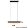 Luminaria Pendente Retangular Linear Sala Quarto 70cm - 9