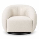 Ver imagem 4 de Poltrona Giratória 360° Orgânica Bouclé Sala Recepção Nuvem:Bouclê/Offwhite
