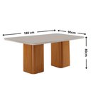 Ver imagem 5 de Mesa de Jantar Eloise 180cm Tampo MDF Vidro Canto Copo com 6 Cadeiras Lorena Moderna Mobília