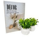 Ver imagem 1 de Decoração sala livro caixa decor + dupla vaso cachepot
