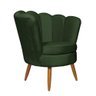 Poltrona Pétala Decorativa Sala De Estar Veludo Verde Musgo - 5