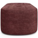 Ver imagem 6 de Kit 02 Puffs Decorativo Orgânico para Living Quarto 100cm Doha W01 Linho Bordô - Lyam Decor
