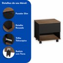 Ver imagem 2 de Gabinete para Banheiro sem cuba 45cm 01 gaveta e 01 nicho GAB2082 Estilare - Estilare Preto Madeirad