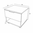 Ver imagem 5 de Gabinete para Banheiro sem cuba 45cm 01 gaveta e 01 nicho GAB2082 Estilare - Estilare Preto Madeirad