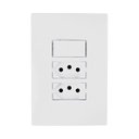 Ver imagem 1 de Interruptor 1 Tecla Simples e 2 Tomadas 10a Linha I9 - Ilumi